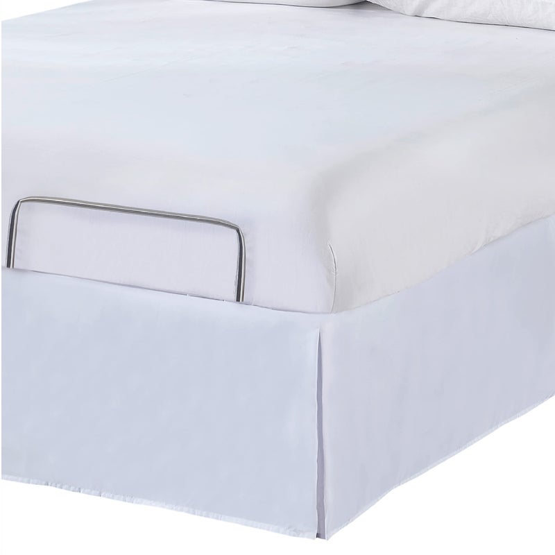 Bed Maker's Bed Makerâ€™s Never Lift Your Mattress Bed Skirt for Adjustable Beds, Split Corners, 15 Inch Drop Length, Queen, White - Image 1
